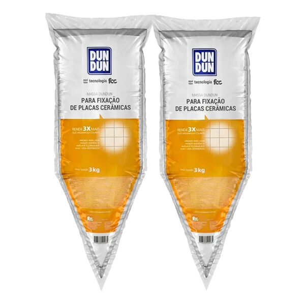Kit 2 Massas Dun Dun 3kg Fixação de Cerâmicas e Porcelanatos