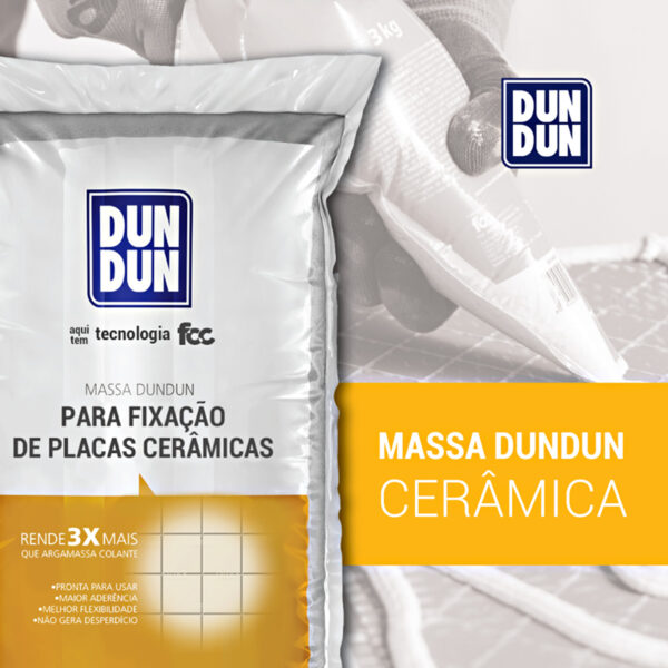 Kit 2 Massas Dun Dun 3kg Fixação de Cerâmicas e Porcelanatos - Imagem 5